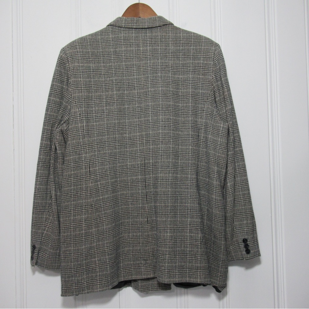 Pendleton Gray Houndstooth Double-Breasted Blazer… - image 3